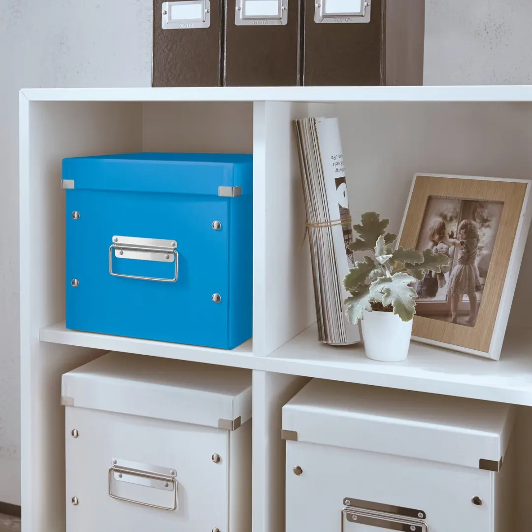 Leitz Wow Click & Store Kubus Opbergdoos 30L - Blauw