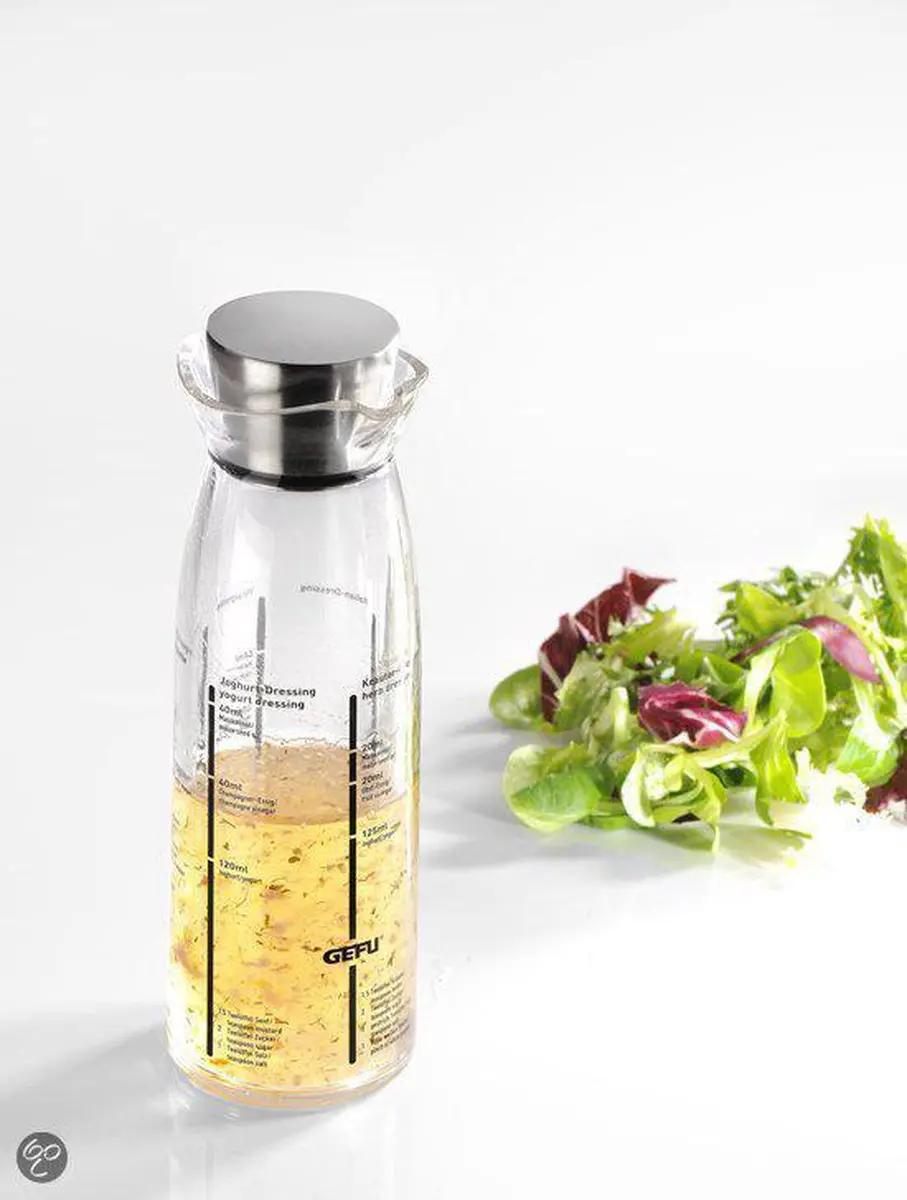 GEFU MIX Dressingshaker 350ml - Glas/RVS