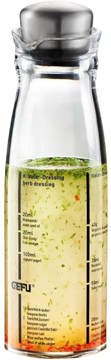 GEFU MIX Dressingshaker 350ml - Glas/RVS