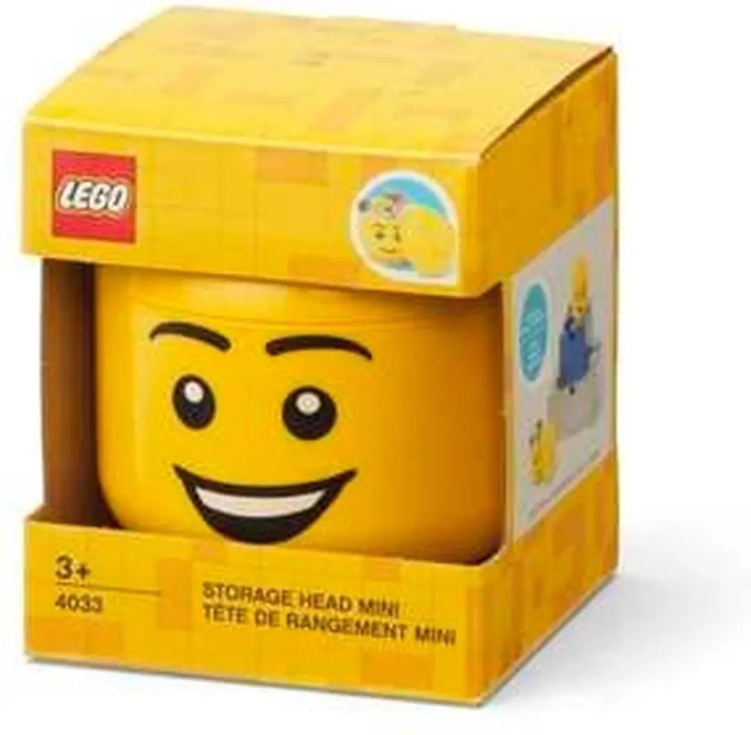 Opbergbox, Opbergdoos, Mini, 10 cm, Hoofd, Happy Boy - LEGO
