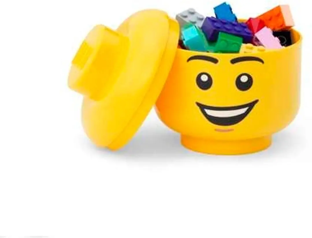Opbergbox, Opbergdoos, Mini, 10 cm, Hoofd, Happy Boy - LEGO