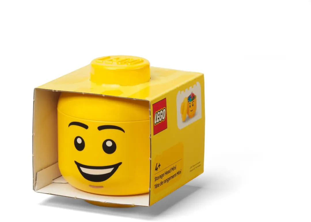 Opbergbox, Opbergdoos, Mini, 10 cm, Hoofd, Happy Boy - LEGO