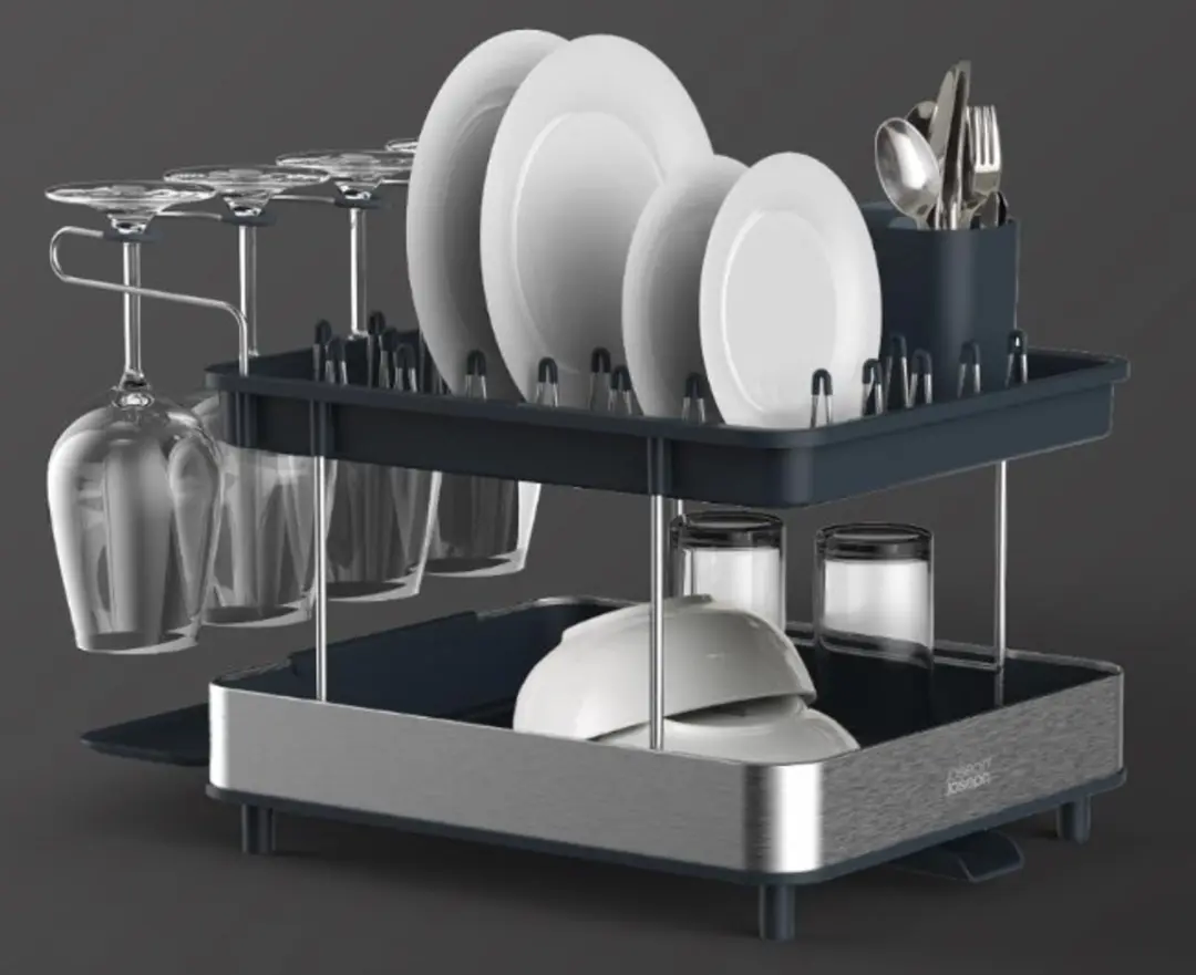 Joseph Joseph Excel 2-Laags RVS Afdruiprek - Zilver