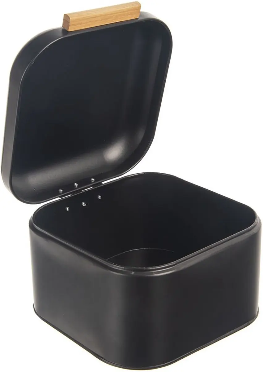 Orion Broodtrommel Metaal Zwart - 21,5x20x14,5cm