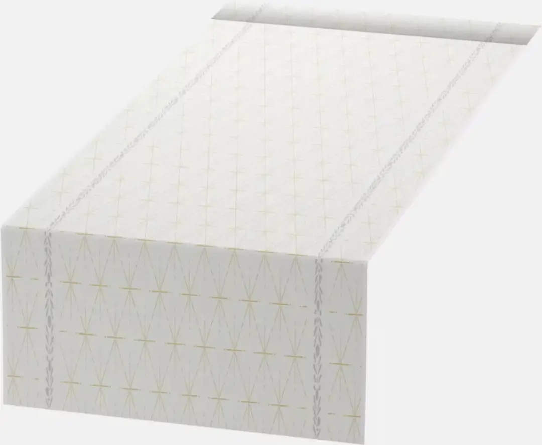 Duni Kerst Tafelloper Wit/Goud