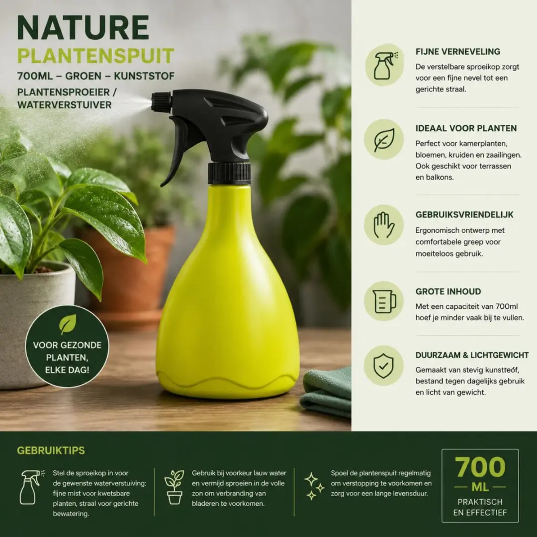 Nature Plantenspuit 700ml - Groen - afbeelding 6 van 6