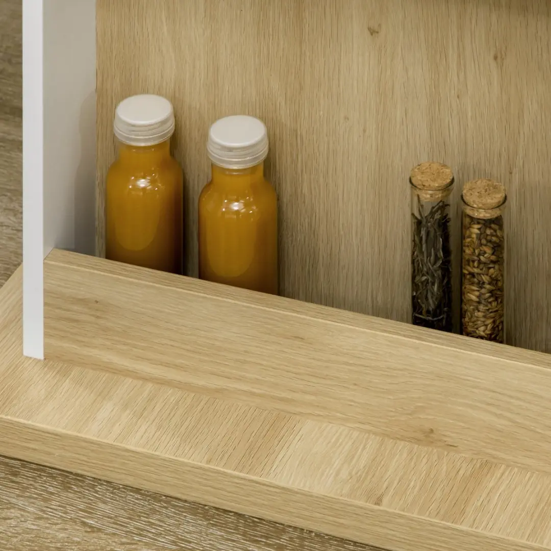 Homcom Keukeneiland 110x70x75,5cm - Natuurlijk/Wit
