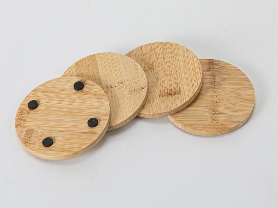 Excellent Houseware Bamboe Onderzetters - 4-delig - Hout