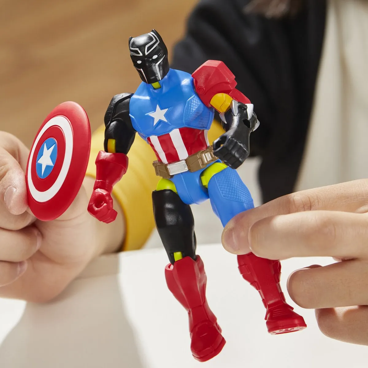 Hasbro MixMashers Marvel Avengers Black Panther Actiefiguur F92685X0 - afbeelding 6 van 6