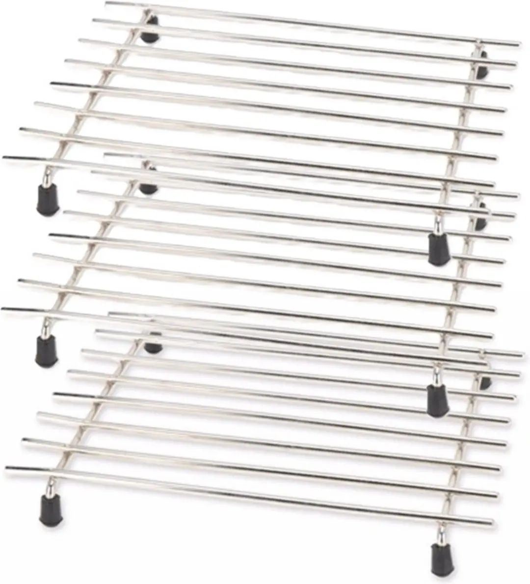 Excellent Houseware Pannenonderzetter 24x19cm - 15 Stuks (3x5) - Roestvrij staal