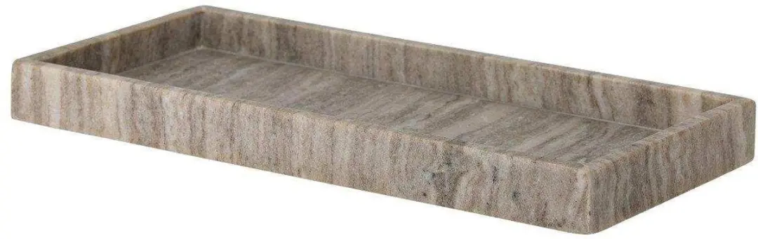 Bloomingville Marmeren Dienblad Majsa - 38x18cm - Bruin