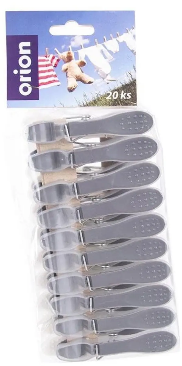 Orion Wasknijpers 20 Stuks - Wit/Grijs - MPN 531037