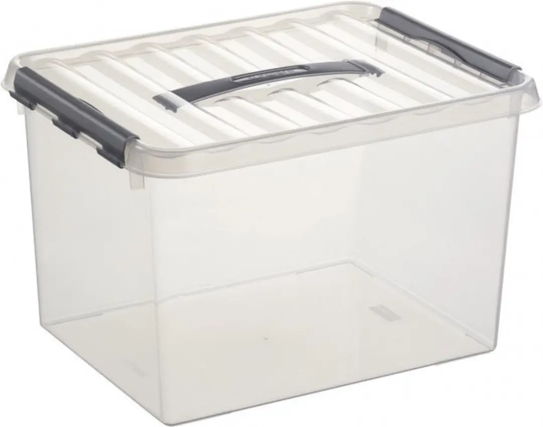 Sunware Q-Line Opbergbox 22L - 12 Stuks - 40x30x26cm - Transparant - afbeelding 3 van 3