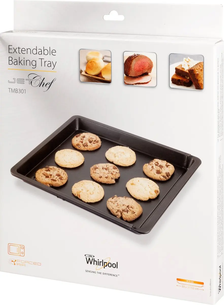 Whirlpool JetChef Uitschuifbare Bakplaat - Zwart