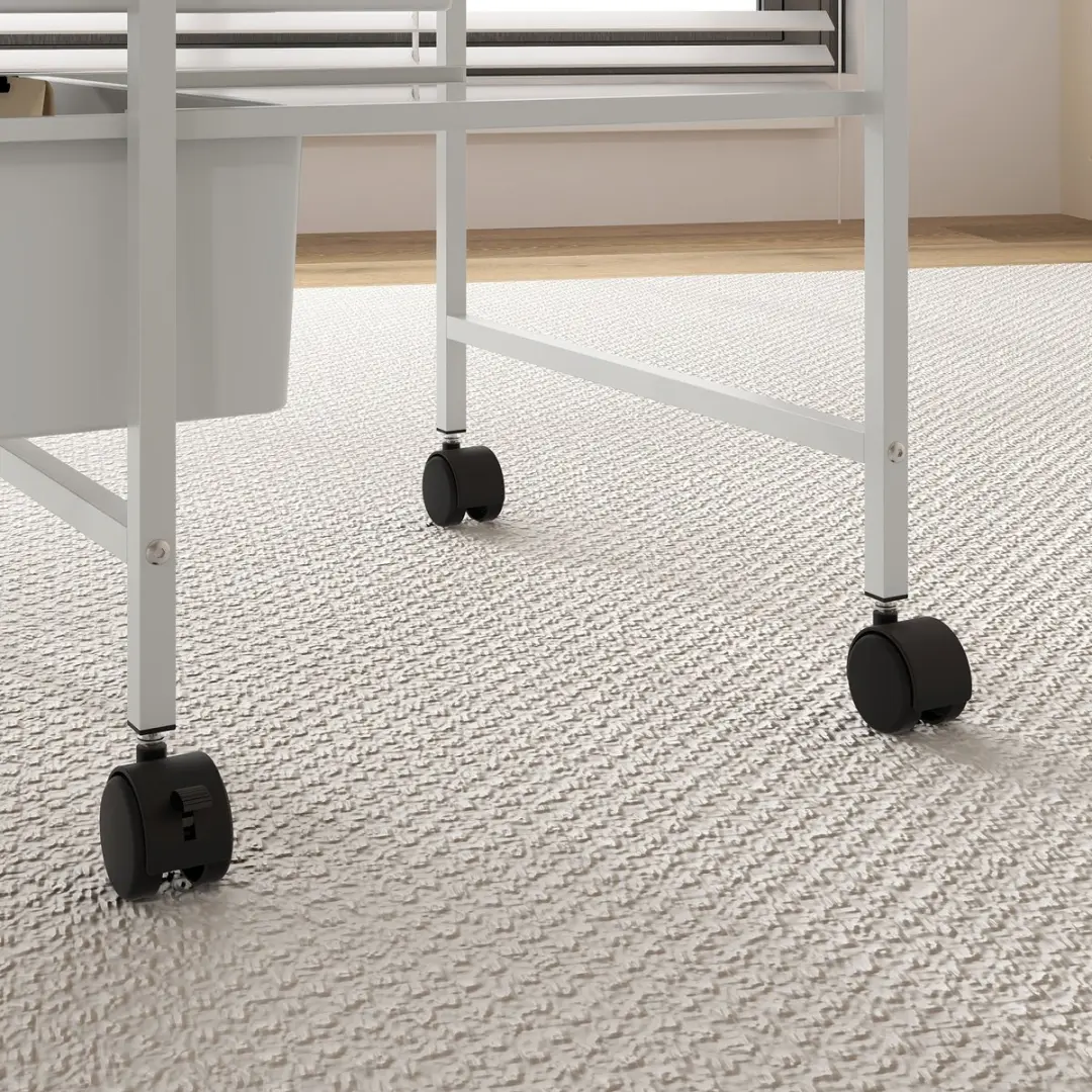 Homcom Rolwagen 40,8L - 33,5x60,5cm - Wit