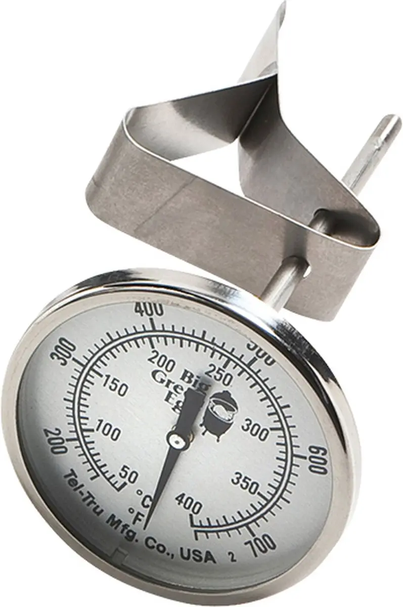 Big Green Egg Tel-Tru Temperatuurmeter 8cm - Wit