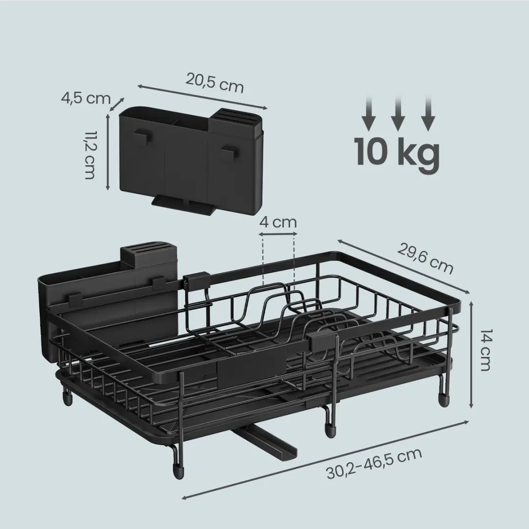 Songmics KCS556BH01 Afdruiprek - Zwart
