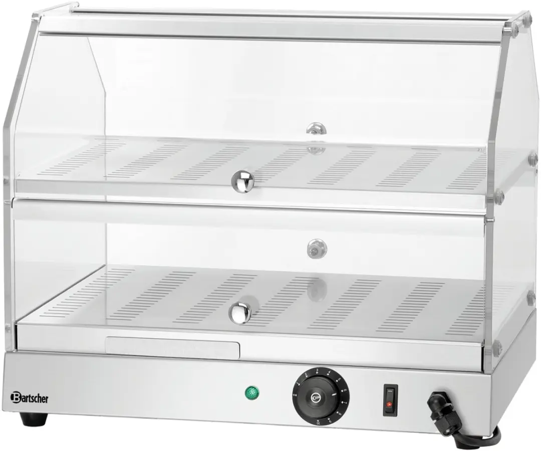 Bartscher BW20 Warmhoudvitrine - 2 Niveaus - 505x350x415mm - RVS