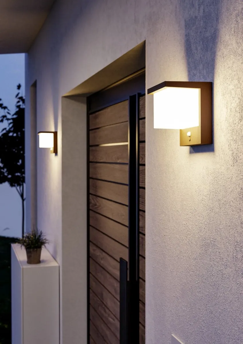 Eglo Frigento Solar Wandlamp - 15cm - Roestbruin/Melkkleurig - afbeelding 6 van 6