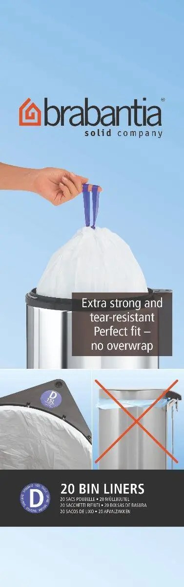 Brabantia PerfectFit Vuilniszakken 20L D - 240 Stuks
