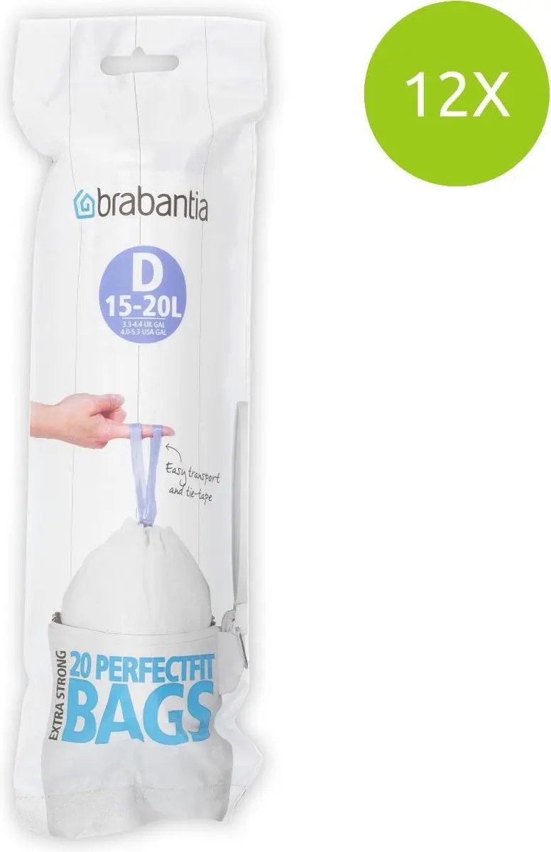 Brabantia PerfectFit Vuilniszakken 20L D - 240 Stuks
