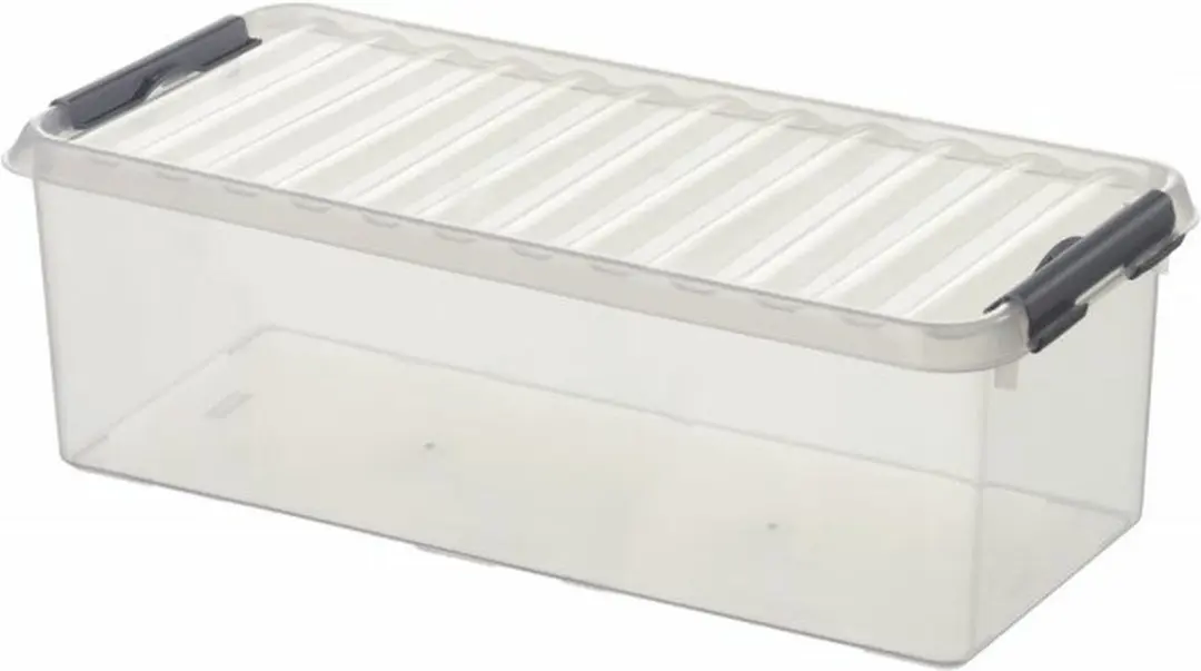 Sunware Q-Line Opbergbox 9.5L - Transparant/Grijs - afbeelding 3 van 5