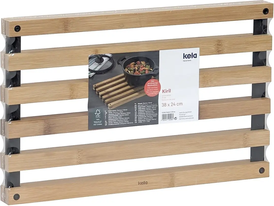 Kela Pan Onderzetter Bamboe 24x38cm