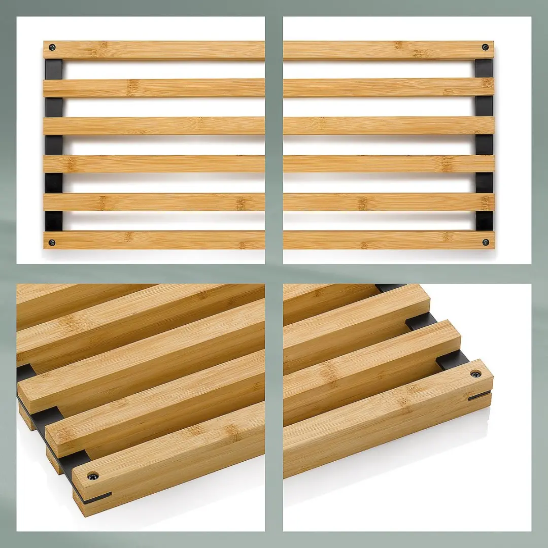 Kela Pan Onderzetter Bamboe 24x38cm - Bruin/Zwart