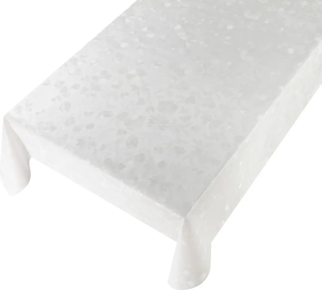 Bellatio Design Tafelzeil Flowers 140x175cm - Wit
