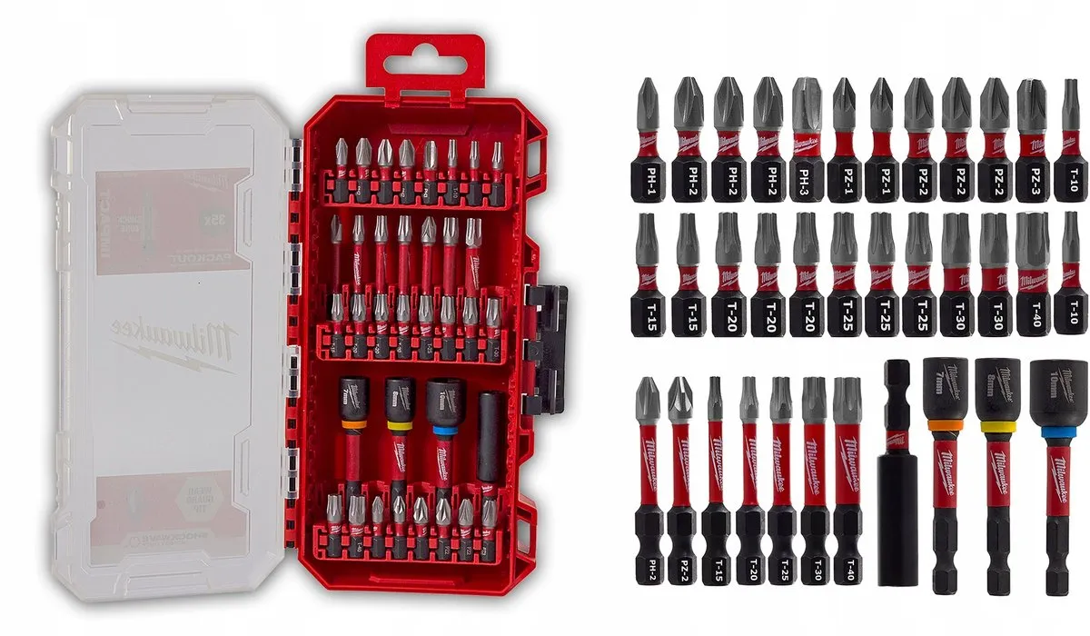 Milwaukee Shockwave Bitset 35-delig - Magnetisch Verlengstuk & Doppen