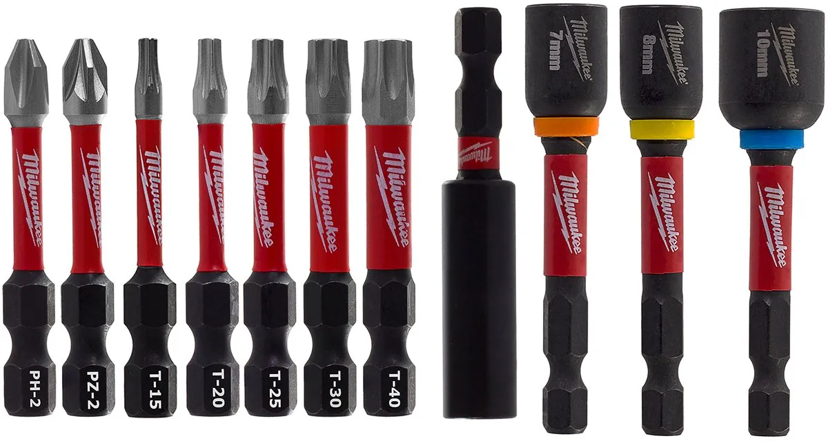 Milwaukee Shockwave Bitset 35-delig - Magnetisch Verlengstuk & Doppen