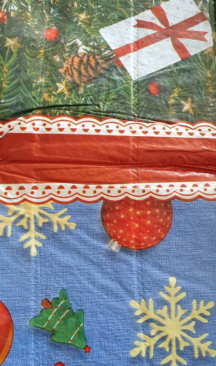 Villa Volance Kersttafelkleed 200x140cm - Blauw Rood Groen