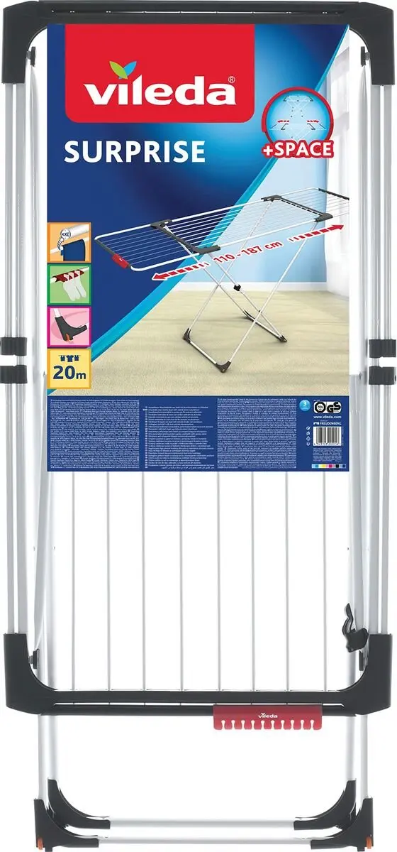Vileda Surprise Droogrek 20m - X-onderstel - MPN 157235