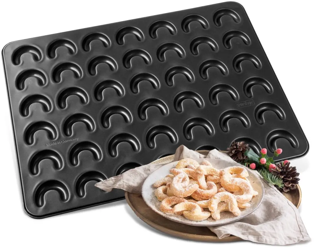 Zenker Special Creative 7420 Bakplaat Kipferl - 42x32cm - Zwart