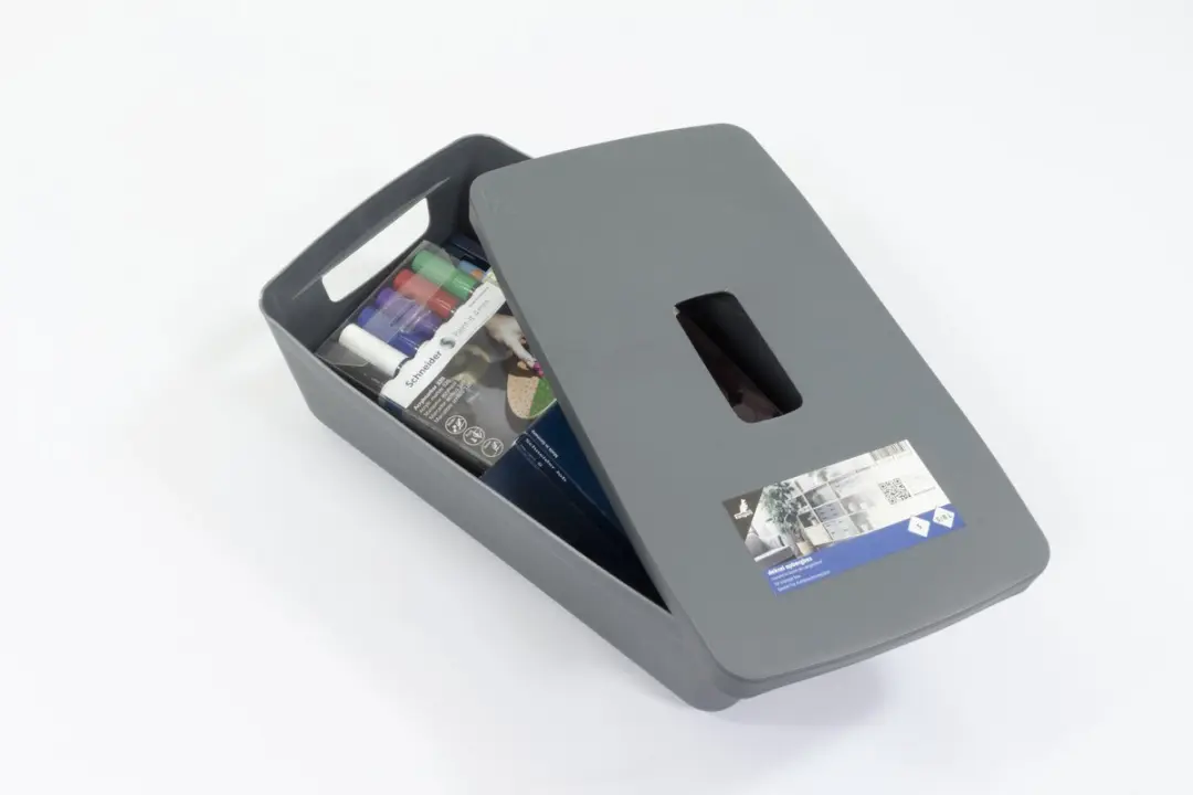 Kangaro Opbergboxen 5L - Antraciet - Set van 3