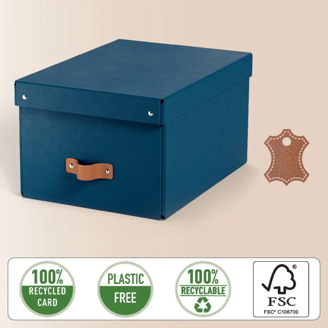 Leitz Puro Opbergdoos 17L - Set van 2 - Donkerblauw - afbeelding 6 van 6