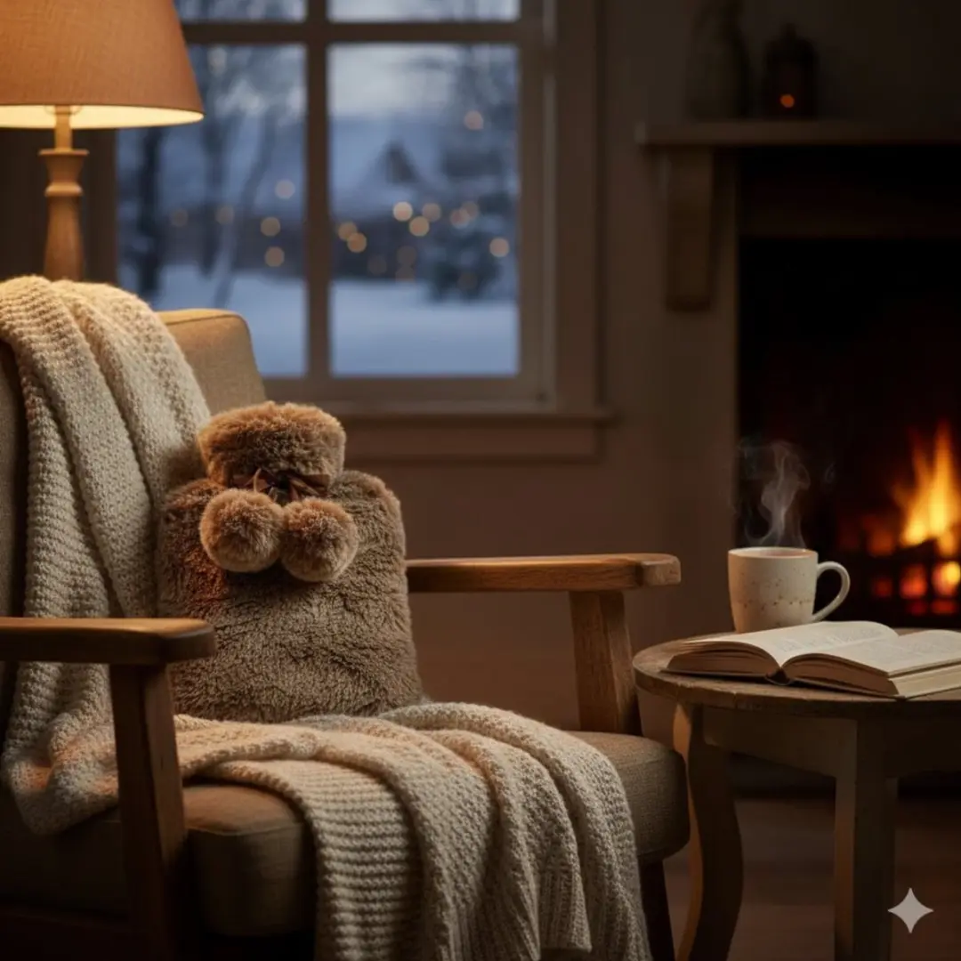 Cosy&Trendy Pluche Bruine Kruik 2L - afbeelding 2 van 2
