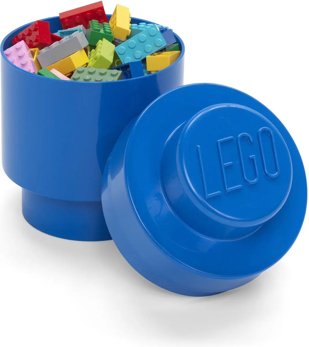 LEGO Brick 1 Opbergbox Rond - Blauw - afbeelding 6 van 6