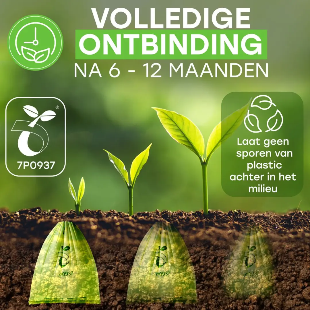 Sustenix Biozakken 6L Groene Composteerbare - 150 Stuks