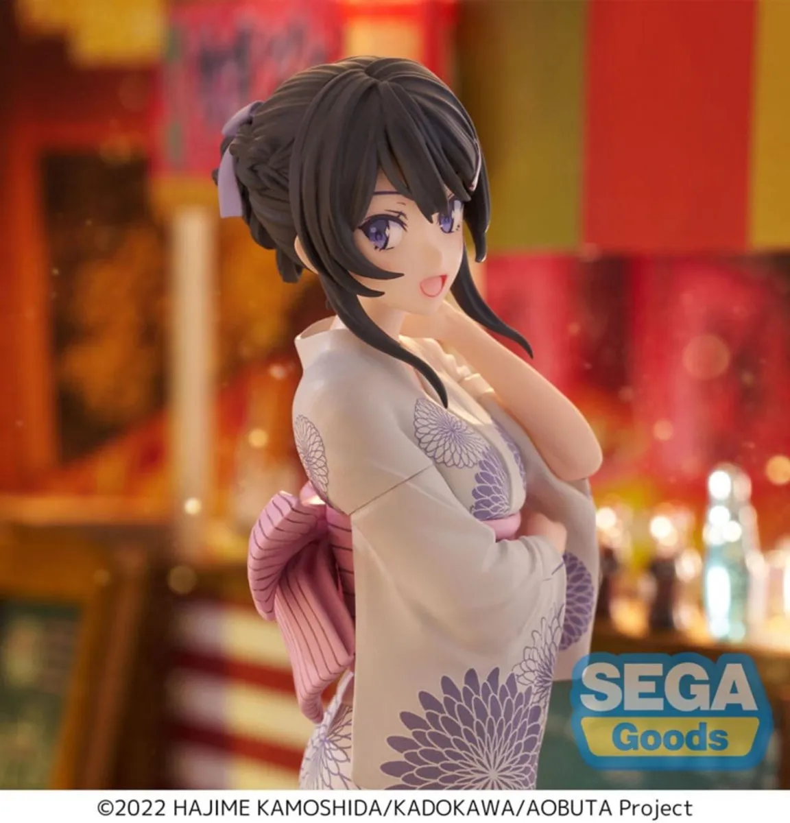 Sega Rascal Does Not Dream of Bunny Girl Senpai Mai Sakurajima Yukata PVC Statue 22cm - Wit/Paars