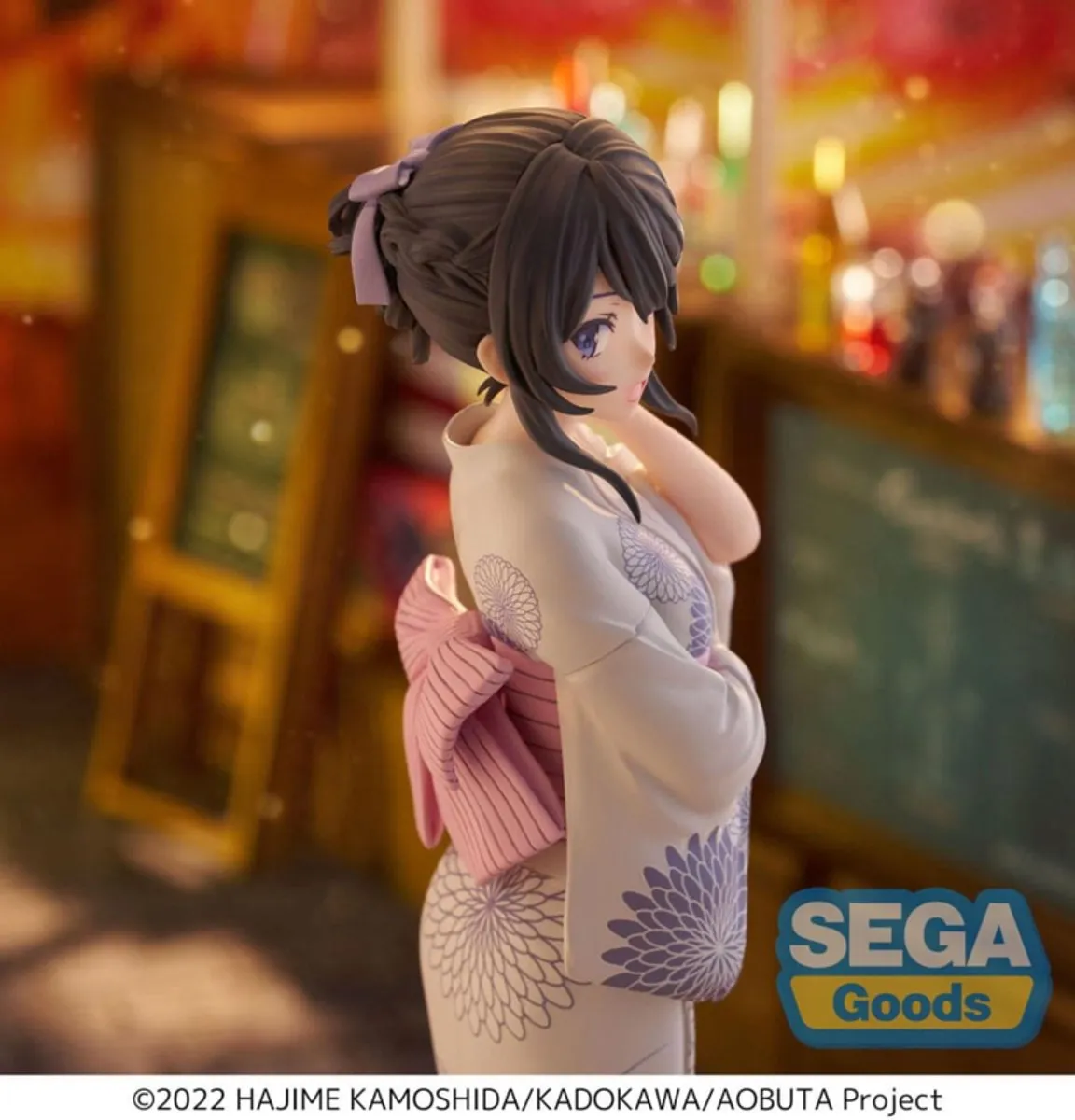 Sega Rascal Does Not Dream of Bunny Girl Senpai Mai Sakurajima Yukata PVC Statue 22cm - Wit/Paars