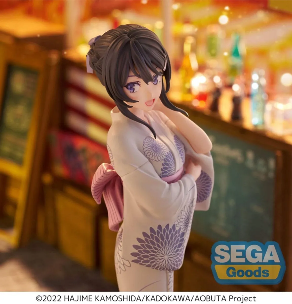 Sega Rascal Does Not Dream of Bunny Girl Senpai Mai Sakurajima Yukata PVC Statue 22cm - Wit/Paars