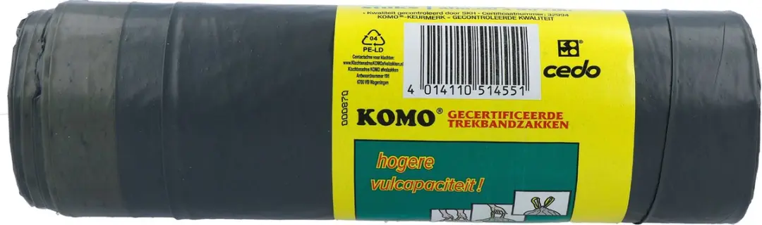 KOMO Afvalzakken 60L - 15 Stuks - Grijs - afbeelding 6 van 6