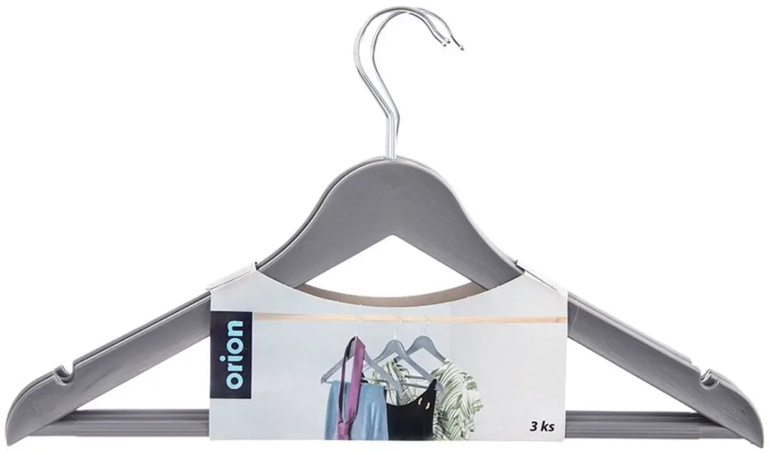 Orion Kledinghangerset Grijs - 3 Stuks