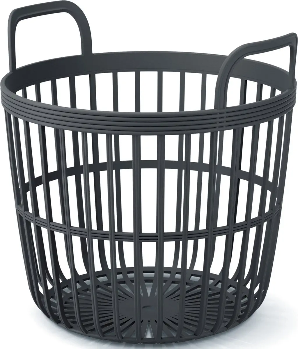 Prosperplast Draadmanden 2x - Antraciet - 45L - Ø36xH36cm