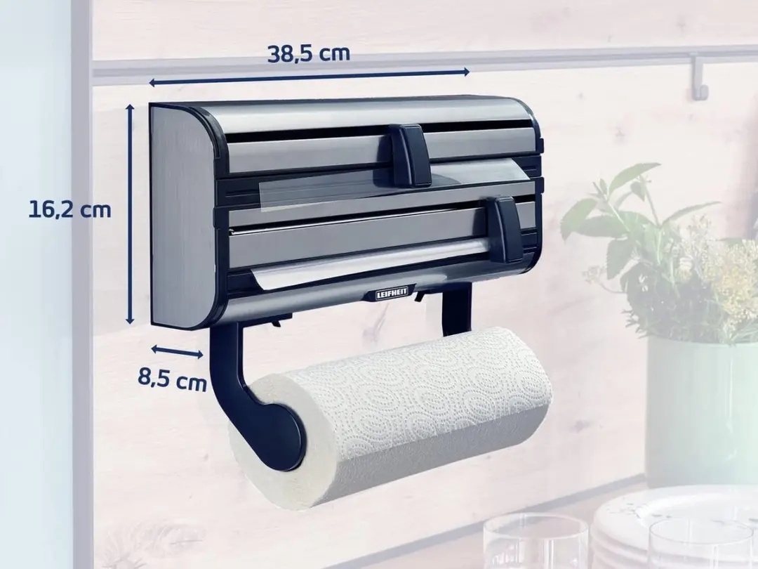 Leifheit Wandrolhouder 3 Rollen - Zilver