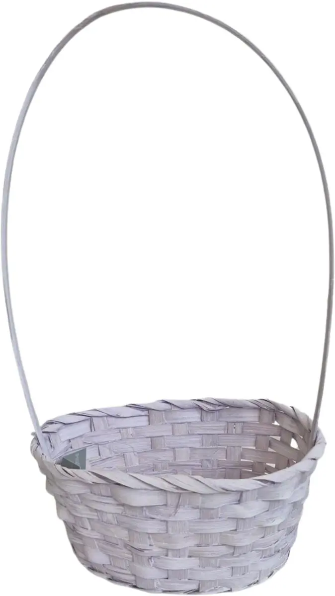 Kaemingk Rieten Paasmandje Lila - 4 Stuks - Ø20xH38cm