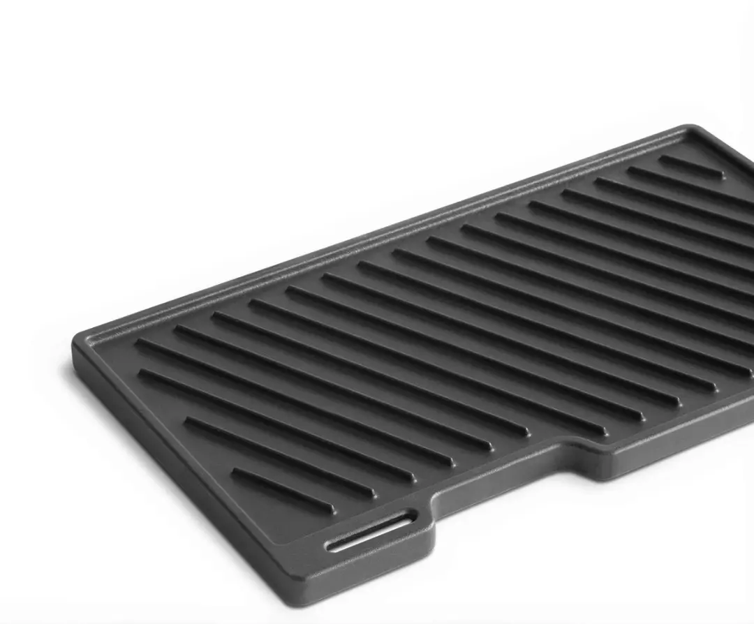 Burnhard Gietijzeren Grillplaat 943542 - Dubbelzijdig Zwart