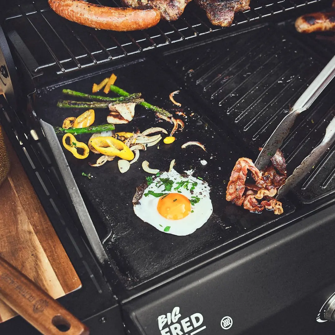 Burnhard Gietijzeren Grillplaat 943542 - Dubbelzijdig Zwart