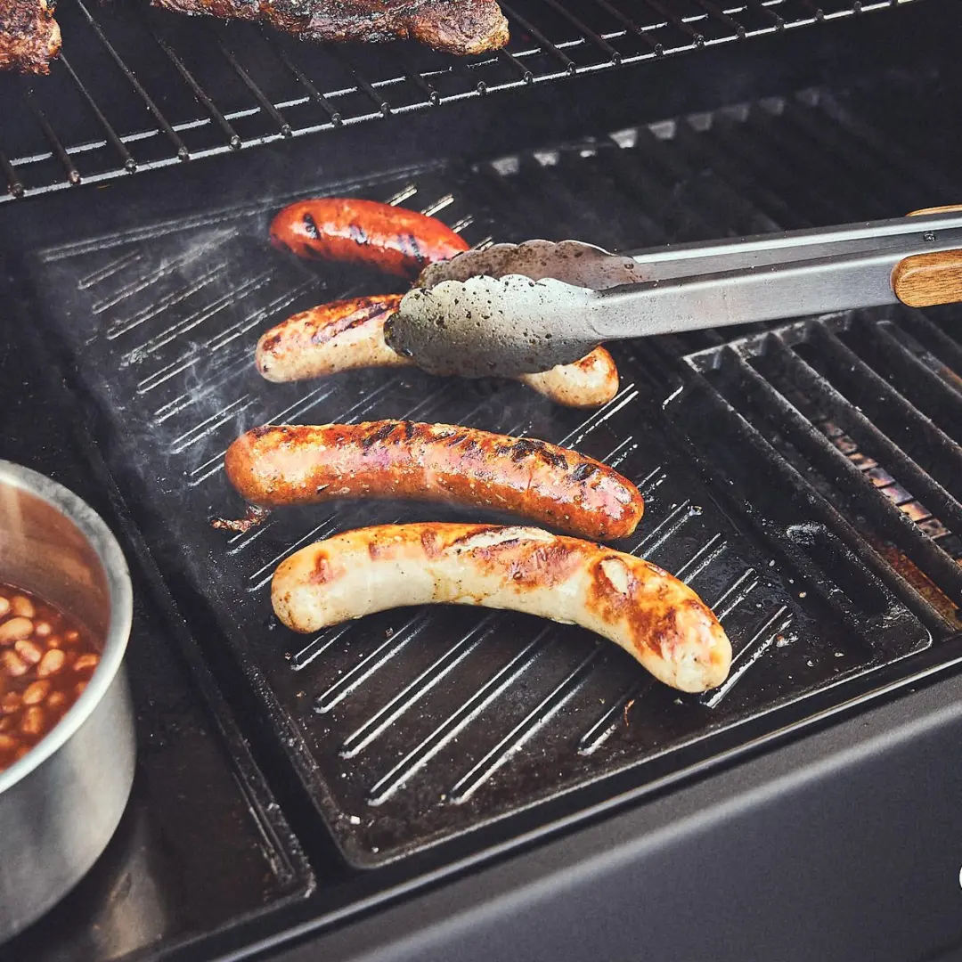 Burnhard Gietijzeren Grillplaat 943542 - Dubbelzijdig Zwart